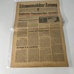 WW2 Era German Newspaper Litzmannstadter Zeitung December 1941