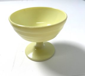 Vintage Yellow Footed Custard Or Berry Bowl