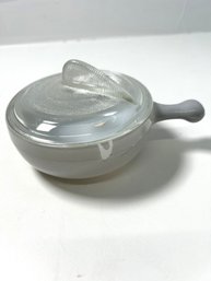 Vintage Lidded Soup Bowl By Glasbake J-314