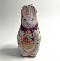 Easter Bunny Shaped Advertising Tin