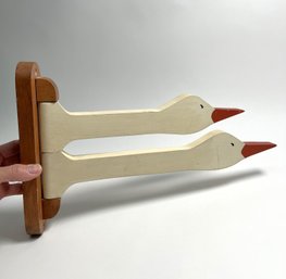 Wooden Goose Towel Holder Rack