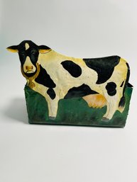 Tin Cow Planter, Country Decor