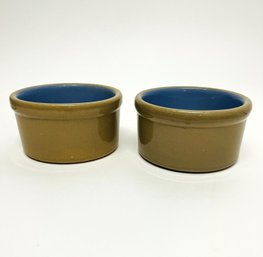 Pair Of Salt Glazed Pottery Bowls, Small