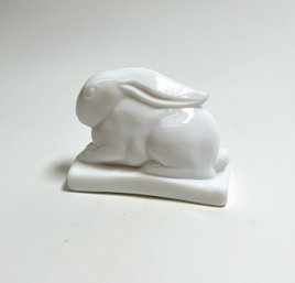 Small Glass White Rabbit