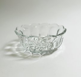 Clear Glass Candy Dish With Pretty Pattern