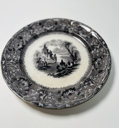 Antique Plate, Circa 1850, T.J. & J. Mayer ' Rhone Scenery' Antique Plate