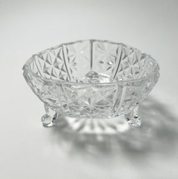 Triangular Footed Glass Candy Dish