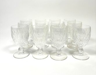 Set Of 12 Vintage Waterford Crystal Colleen Wine Goblets