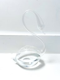 Delicate Glass Swan Bud Vase
