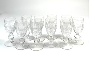 Set Of 10 Vintage Waterford Crystal Colleen Liquor Cordial Glasses