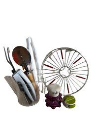 Great Mix Of Kitchenware, Utensils, & Other Useful Items Including Garlic Press, Pizza Cutter, & More!