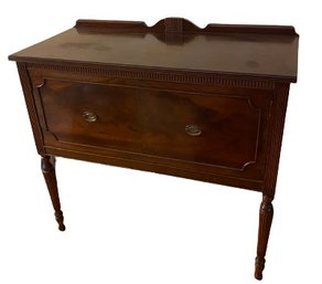 Antique Small Server/buffet  With Beautiful Grain, Great Storage