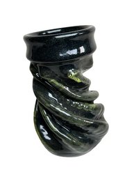 Quality Handcrafted Spiral Vase By Lotus Studios, Houston
