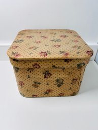 Vintage Fabric Covered Sewing Box