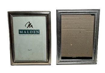 Two Lovely Silver Colored 5x7 Picture Frames