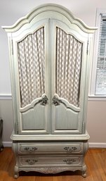 Hickory Furniture French Louis XV Style French Blue Armoire 1 Of 2