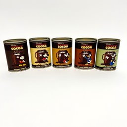 Collection Of 5 Adorable Disney Mickey Mouse Mickey's Cocoa Tins