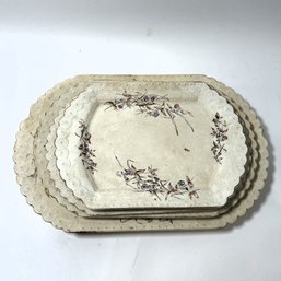 Antique Set Of Four Arundel Graduated Serving Platters, 14.5in To 19in