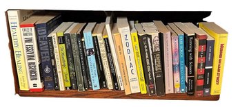 A Mixed Shelf Full Of Paperbacks: Novels, Nonfiction, How Tos, & More!