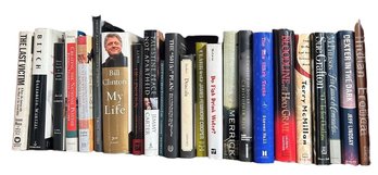 A Shelf Full Of Mixed Hardcovers: Biographies, Novels, Nonfiction,  & More!