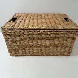 Woven Storage Basket With Lid