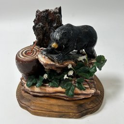 Decorative Candle: Woods Scene With Bear
