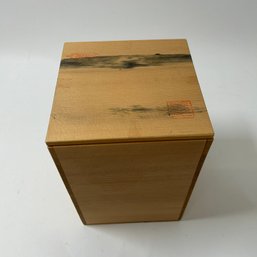 Japanese Wooden Box With Lid