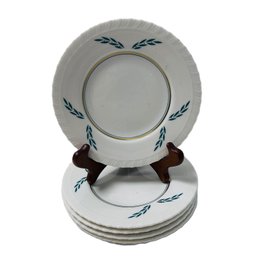 Set Of 5 Coronation Pattern By Hanover China, 6.5inch Salad Plates