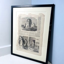 Framed Page From Harper's Weekly Magazine, Dated May 15, 1869