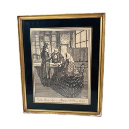 Framed Waltham Watch Company Advertisement Print ' Eighty Years Age - Buying A Waltham Watch'