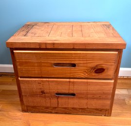 Rustic Well Made 2-Drawer End Table Or Night Stand