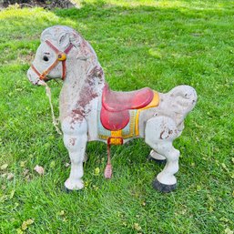 Vintage Mobo Hobby Horse, Riding Horse Iron & Tin Vintage Toy, Still Works!