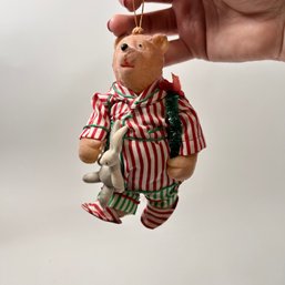 1983 Dennis Kyte Teddy Bear In PJs Ornament