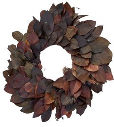 Rustic Style Leaf Wreath - 20 Inches Wide