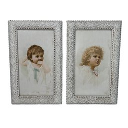 Framed Portraits Of Young Children, Beautifully Made