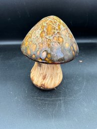 2 Of 2: Very Cool Glazed Ceramic Mushroom - About 7 Inches Tall