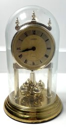 Vintage Linden Quartz Anniversary Clock With Glass Dome
