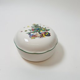 Nikko Japan Christmas Bon Bon Trinket Dish With Lid