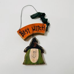 Best Witch Wooden Ornament