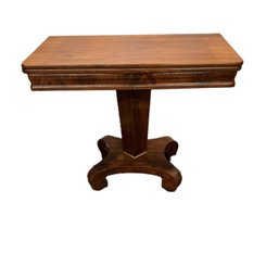 Antique Empire Mahogany Game Table With Flip Top
