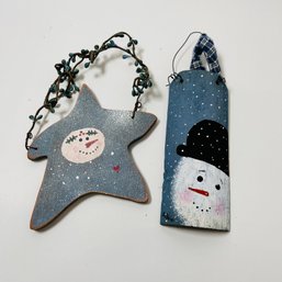 Pair Of Snowman Ornaments