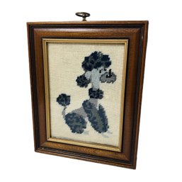 Small Framed Needlepoint Poodle Picture