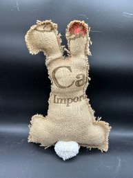 Hand Crafted Burlap Sack Bunny