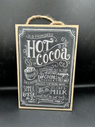 Old Fashioned Hot Cocoa Recipe Wall Hanging Sign