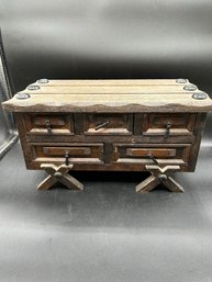 Vintage Wooden Jewelry Box / Music Box