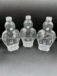Trio Of Glass Penguin Bottles