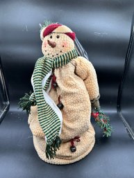 Adorable Tall Snowman Decorative Figurine Over 17inches Tall!