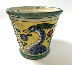 Hand Made Glazed Ceramic Planter Pot