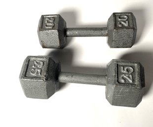 20 And 25 Lbs Barbells