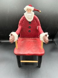 Very Cool Wooden Doll / Toy Santa Figure Chair
